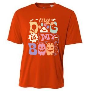 Retro My Dog Is My Boo Funny Dog Mom Pet Lovers Halloween Gift Cooling Performance Crew T-Shirt