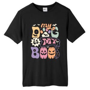 Retro My Dog Is My Boo Funny Dog Mom Pet Lovers Halloween Gift Tall Fusion ChromaSoft Performance T-Shirt