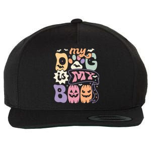 Retro My Dog Is My Boo Funny Dog Mom Pet Lovers Halloween Gift Wool Snapback Cap