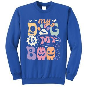 Retro My Dog Is My Boo Funny Dog Mom Pet Lovers Halloween Gift Sweatshirt