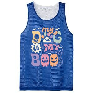 Retro My Dog Is My Boo Funny Dog Mom Pet Lovers Halloween Gift Mesh Reversible Basketball Jersey Tank