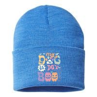 Retro My Dog Is My Boo Funny Dog Mom Pet Lovers Halloween Gift Sustainable Knit Beanie