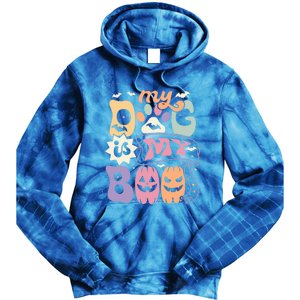 Retro My Dog Is My Boo Funny Dog Mom Pet Lovers Halloween Gift Tie Dye Hoodie