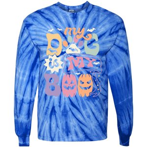 Retro My Dog Is My Boo Funny Dog Mom Pet Lovers Halloween Gift Tie-Dye Long Sleeve Shirt