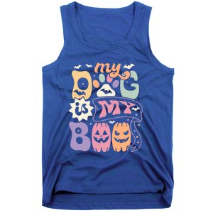 Retro My Dog Is My Boo Funny Dog Mom Pet Lovers Halloween Gift Tank Top