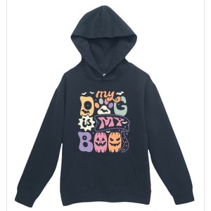 Retro My Dog Is My Boo Funny Dog Mom Pet Lovers Halloween Gift Urban Pullover Hoodie