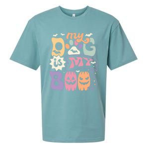 Retro My Dog Is My Boo Funny Dog Mom Pet Lovers Halloween Gift Sueded Cloud Jersey T-Shirt