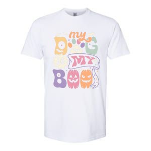 Retro My Dog Is My Boo Funny Dog Mom Pet Lovers Halloween Gift Softstyle CVC T-Shirt