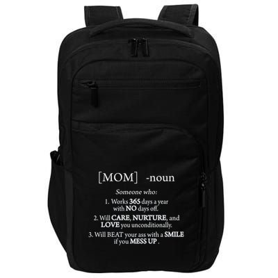 Retro Mom Defined Works 365 Days A Year Impact Tech Backpack