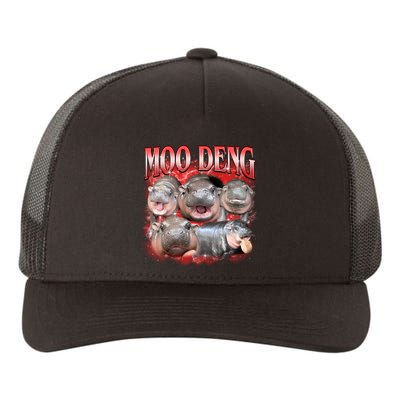 Red Moo Deng Meme Hippo Yupoong Adult 5-Panel Trucker Hat