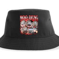 Red Moo Deng Meme Hippo Sustainable Bucket Hat