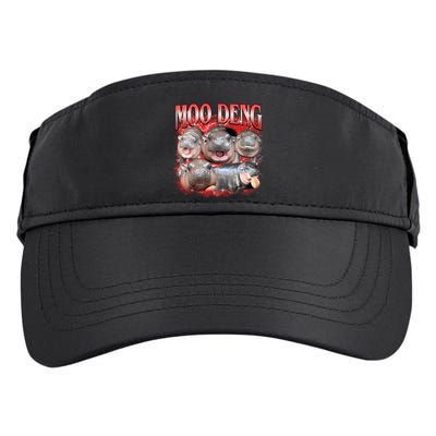 Red Moo Deng Meme Hippo Adult Drive Performance Visor