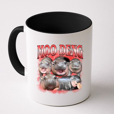 Red Moo Deng Meme Hippo Mug