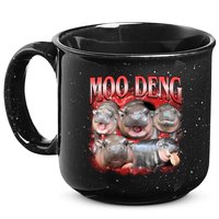 Red Moo Deng Meme Hippo 15oz Campfire Ceramic Mug
