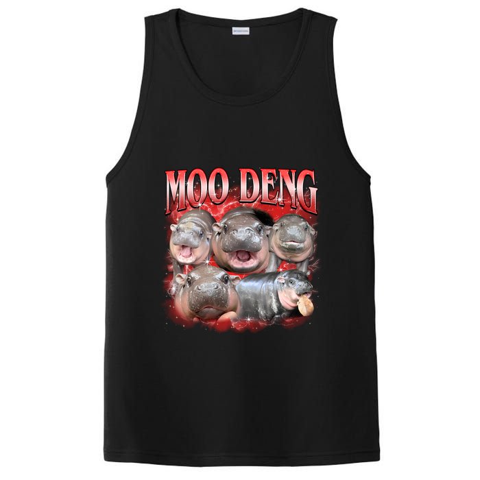 Red Moo Deng Meme Hippo PosiCharge Competitor Tank