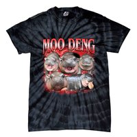 Red Moo Deng Meme Hippo Tie-Dye T-Shirt