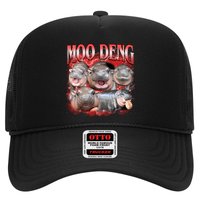 Red Moo Deng Meme Hippo Trucker Hat