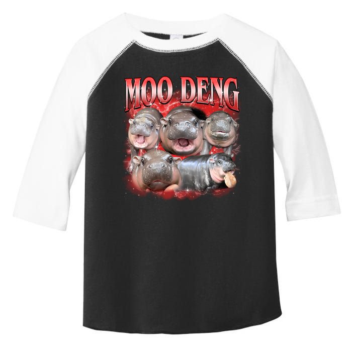Red Moo Deng Meme Hippo Toddler Fine Jersey T-Shirt