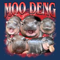 Red Moo Deng Meme Hippo Infant Baby Jersey Bodysuit