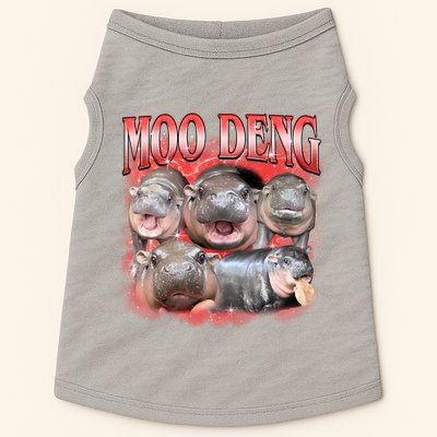 Red Moo Deng Meme Hippo Doggie Tank