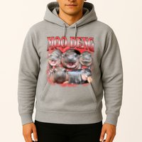Red Moo Deng Meme Hippo Hoodie