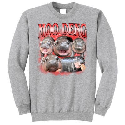 Red Moo Deng Meme Hippo Sweatshirt