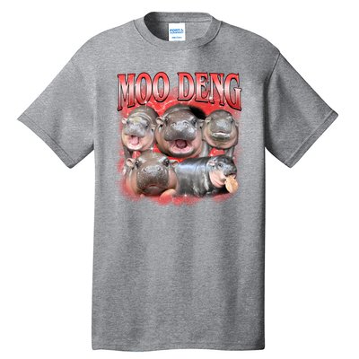 Red Moo Deng Meme Hippo Tall T-Shirt