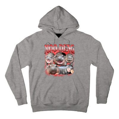 Red Moo Deng Meme Hippo Tall Hoodie