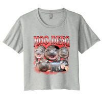 Red Moo Deng Meme Hippo Crop Top
