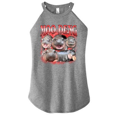 Red Moo Deng Meme Hippo Women's Perfect Tri Rocker Tank