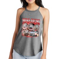 Red Moo Deng Meme Hippo Women's Perfect Tri Rocker Tank