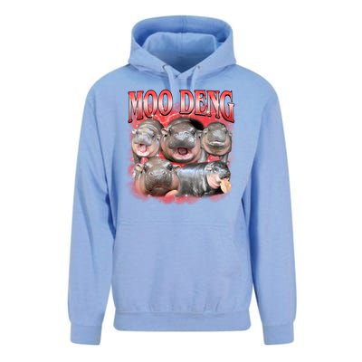 Red Moo Deng Meme Hippo Unisex Surf Hoodie