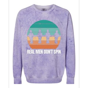 Real Men Don't Spin Table Soccer Foosball Colorblast Crewneck Sweatshirt