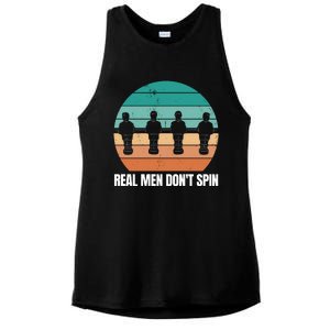 Real Men Don't Spin Table Soccer Foosball Ladies PosiCharge Tri-Blend Wicking Tank