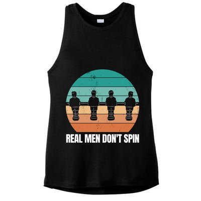 Real Men Don't Spin Table Soccer Foosball Ladies PosiCharge Tri-Blend Wicking Tank