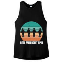 Real Men Don't Spin Table Soccer Foosball Ladies PosiCharge Tri-Blend Wicking Tank
