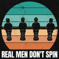 Real Men Don't Spin Table Soccer Foosball Ladies PosiCharge Tri-Blend Wicking Tank