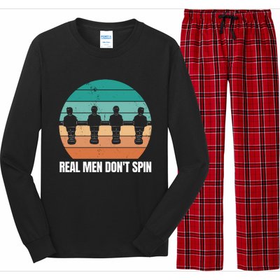 Real Men Don't Spin Table Soccer Foosball Long Sleeve Pajama Set