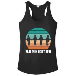 Real Men Don't Spin Table Soccer Foosball Ladies PosiCharge Competitor Racerback Tank