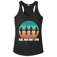 Real Men Don't Spin Table Soccer Foosball Ladies PosiCharge Competitor Racerback Tank