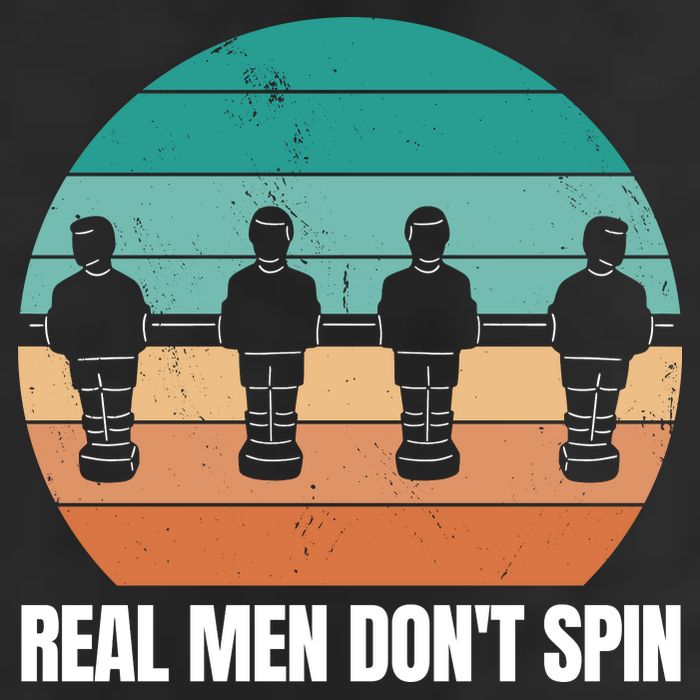 Real Men Don't Spin Table Soccer Foosball 25L Jumbo Tote