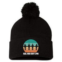 Real Men Don't Spin Table Soccer Foosball Pom Pom 12in Knit Beanie