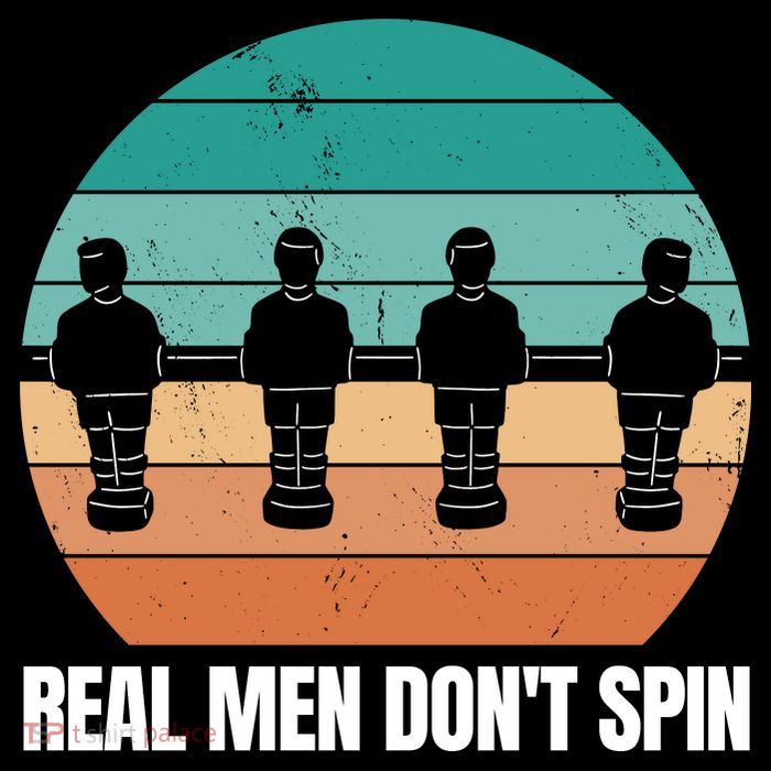 Real Men Don't Spin Table Soccer Foosball Cropped Pullover Crew