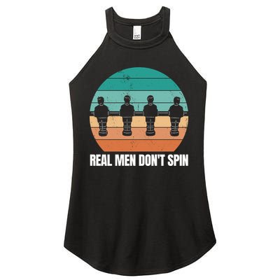 Real Men Don't Spin Table Soccer Foosball Women's Perfect Tri Rocker Tank