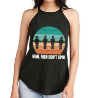 Real Men Don't Spin Table Soccer Foosball Women's Perfect Tri Rocker Tank