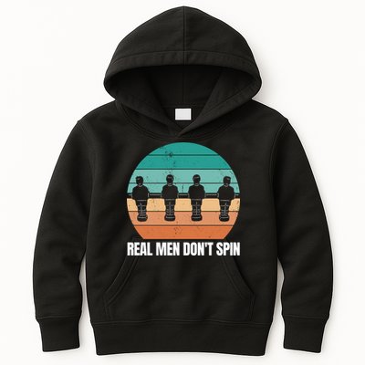 Real Men Don't Spin Table Soccer Foosball Kids Hoodie