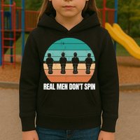 Real Men Don't Spin Table Soccer Foosball Kids Hoodie