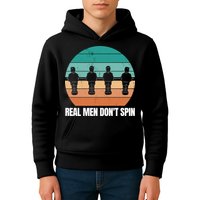 Real Men Don't Spin Table Soccer Foosball Kids Hoodie