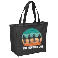 Real Men Don't Spin Table Soccer Foosball Zip Tote Bag