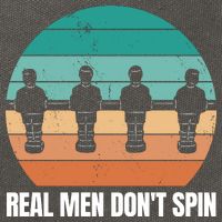 Real Men Don't Spin Table Soccer Foosball Cotton Canvas Backpack